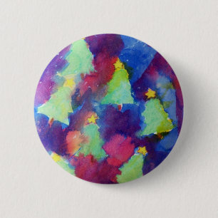 Bóton Redondo 5.08cm Árvore de Natal, Botão