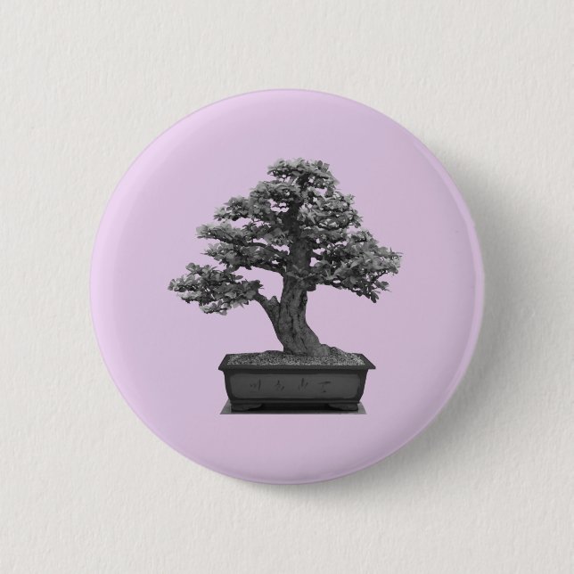 Bóton Redondo 5.08cm árvore do bonsai (Frente)