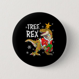 Bóton Redondo 5.08cm Árvore do Dinossauro de Natal Rex Pajamas Homens M