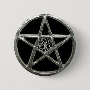 Bóton Redondo 5.08cm Árvore do Pentacle do botão da vida