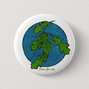 Bóton Redondo 5.08cm "Árvores para mim" botão