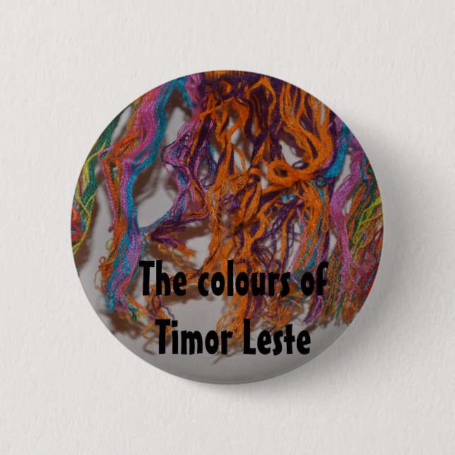 Bóton Redondo 5.08cm As cores de Timor Leste (Frente)