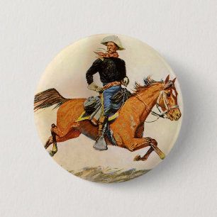 Bóton Redondo 5.08cm As forças armadas do vintage, uma cavalaria