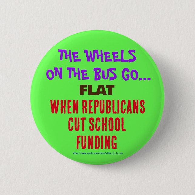 BÓTON REDONDO 5.08CM AS RODAS NO ÔNIBUS FICAM PLANAS QUANDO REPUBLICANO (Frente)