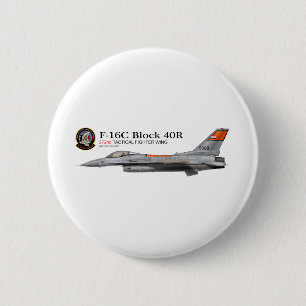 Bóton Redondo 5.08cm Asa de lutador F-16 272nd tático