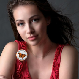 Bóton Redondo 5.08cm Asas de coragem Sensibilização para a Esclerose Mú