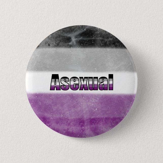Bóton Redondo 5.08cm Asexual pride flag badge (Frente)