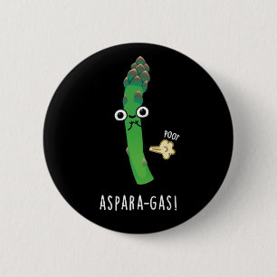 Bóton Redondo 5.08cm Aspara-gas Funny Asparagus Veggie Pun Dark BG