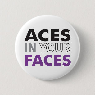 Bóton Redondo 5.08cm Áss em seu botão das caras