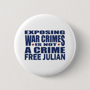 Bóton Redondo 5.08cm Assange - WikiLeaks julianos livres