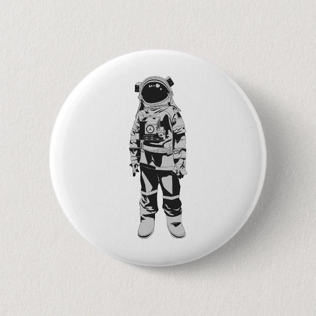 Bóton Redondo 5.08cm Astronauta (Frente)