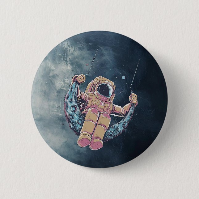 Bóton Redondo 5.08cm Astronauta (Frente)