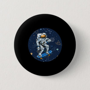 Bóton Redondo 5.08cm Astronauta Astronomia Espaço Exterior Patins Patin