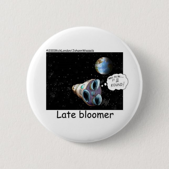 Bóton Redondo 5.08cm Astronauta de Desenvolvimento Tardio Presentes e C (Frente)