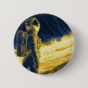Bóton Redondo 5.08cm Astronauta feminino