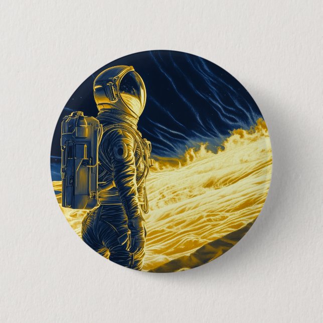 Bóton Redondo 5.08cm Astronauta feminino (Frente)
