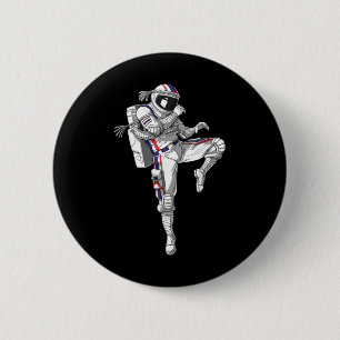 Bóton Redondo 5.08cm Astronauta Muay Tailandês Boxando Karate Kickboxin