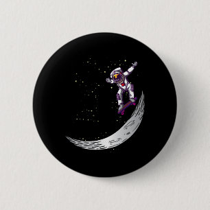Bóton Redondo 5.08cm Astronauta Skateboarder da Galáxia Skateboarding L