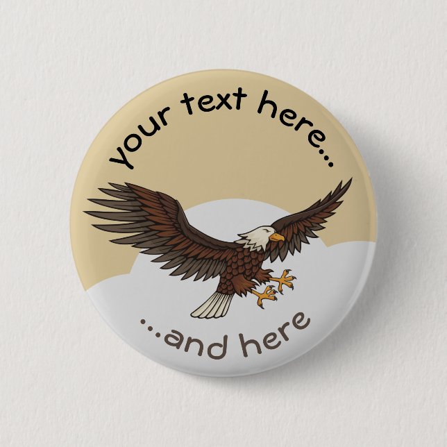 Bóton Redondo 5.08cm Atacando Águia (Frente)