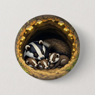 Bóton Redondo 5.08cm Atalho para a família de Badger