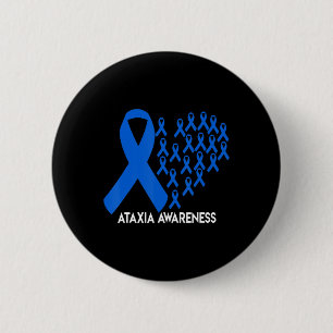 Bóton Redondo 5.08cm Ataxia Sensibilização Fita azul Presente T-Shirt31