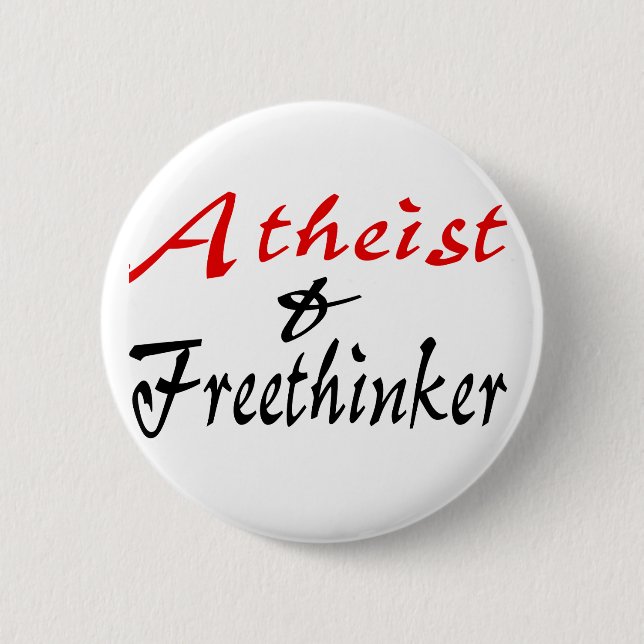 Bóton Redondo 5.08cm Atheist e Freethinker (Frente)