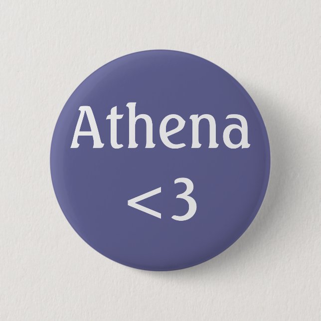 Bóton Redondo 5.08cm Athena <3 badge (Frente)