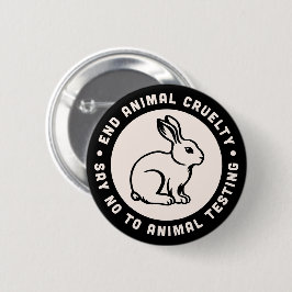 Bóton Redondo 5.08cm Ativista dos direitos dos animais cita crueldade