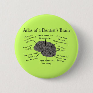 Bóton Redondo 5.08cm Atlas do cérebro de um dentista
