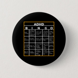 Bóton Redondo 5.08cm Au Mental Health Awareness Day Adhd Bingo Funny