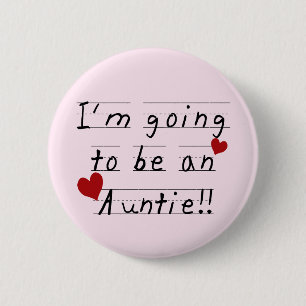 Bóton Redondo 5.08cm Auntie futuro Miúdo Imprimir Camiseta e presentes