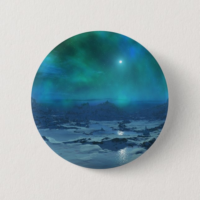 Bóton Redondo 5.08cm Aurora Borealis (Frente)