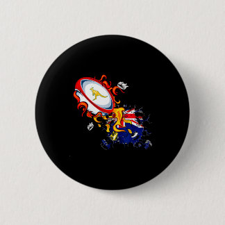 Bóton Redondo 5.08cm Australia Rugby, Wallabies Rugby Jersey, Australia