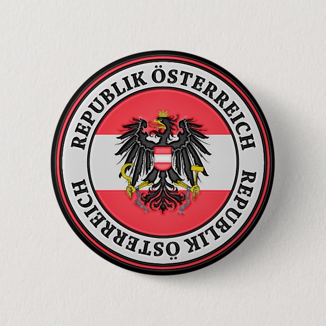 Bóton Redondo 5.08cm Áustria Round Emblem (Frente)