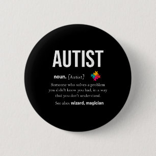 Bóton Redondo 5.08cm Autismo Autista Asperger Syndrom Aspie Quebra-cabe