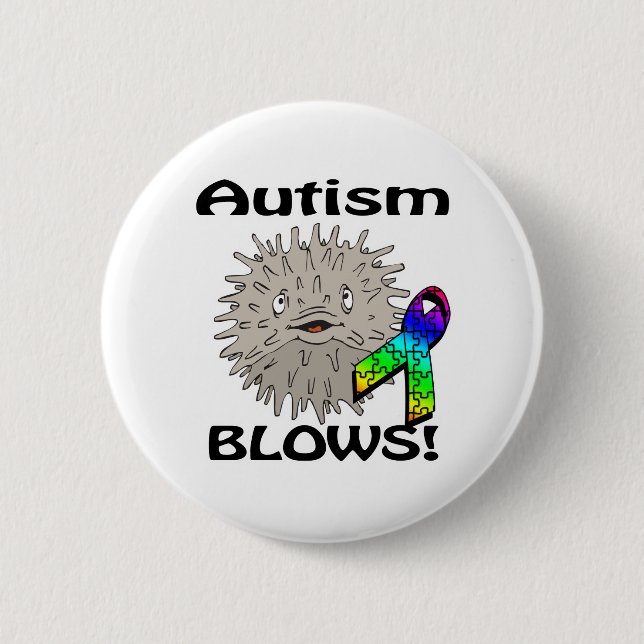 Bóton Redondo 5.08cm Autismo Faz Conscientização Design (Frente)