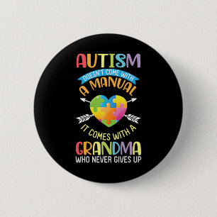 Bóton Redondo 5.08cm Autismo não vem com um manual que vem com um