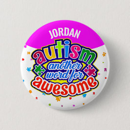 Bóton Redondo 5.08cm AUTISMO outra palavra para AWESOME