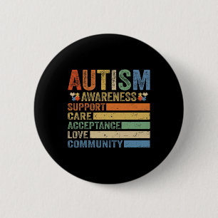 Bóton Redondo 5.08cm Autismo Sensibilização Aceitação de Cuidados de Sa