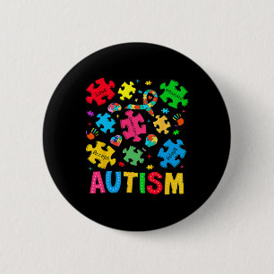 Bóton Redondo 5.08cm Autismo Sensibilização Aceite Adaptar Advocate Aut