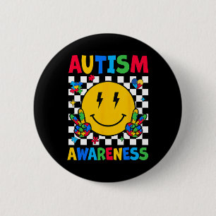 Bóton Redondo 5.08cm Autismo Sensibilização Autismo Esquadrão Apoio Sor