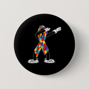 Bóton Redondo 5.08cm Autismo Sensibilização Crianças Dabbing Quebra-cab