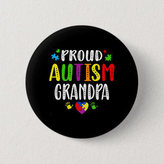 Bóton Redondo 5.08cm Autismo Sensibilização Orgulhosa Autismo Avô Mão C