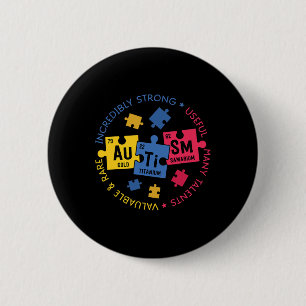 Bóton Redondo 5.08cm Autismo Sensibilização Professora Periódica de Ciê
