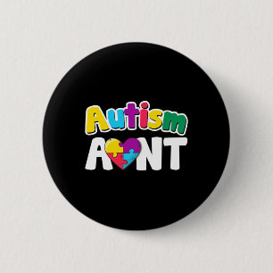 Bóton Redondo 5.08cm Autismo Tia Conscientista Quebra-cabeça
