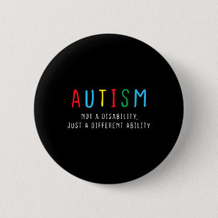 Bóton Redondo 5.08cm Autista Oferece Crianças Adultos Diferentes Habili