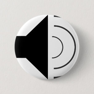 Bóton Redondo 5.08cm Auto-falante de volume para cima