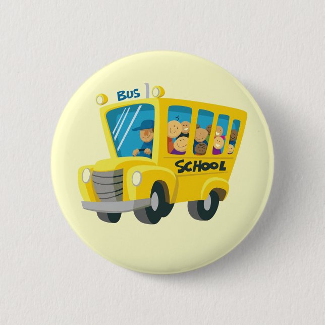 Bóton Redondo 5.08cm Autocarro school - (Frente)