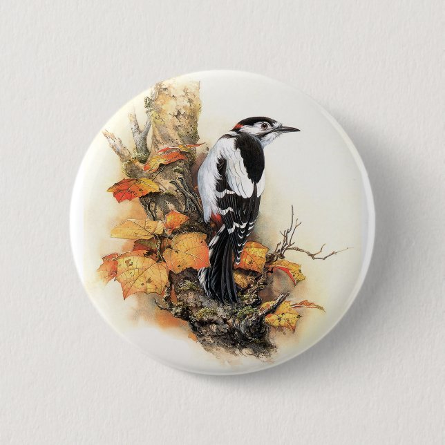 Bóton Redondo 5.08cm Autumn Bird (Frente)