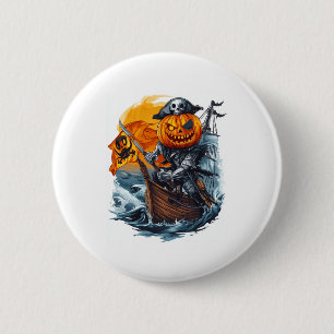 Bóton Redondo 5.08cm Aventura Pirata de Bompkin Halloween